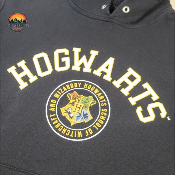 Wizarding World Harry Potter Hogwarts Hoodie Sweatshirt Black Size Small - Picture 4 of 11